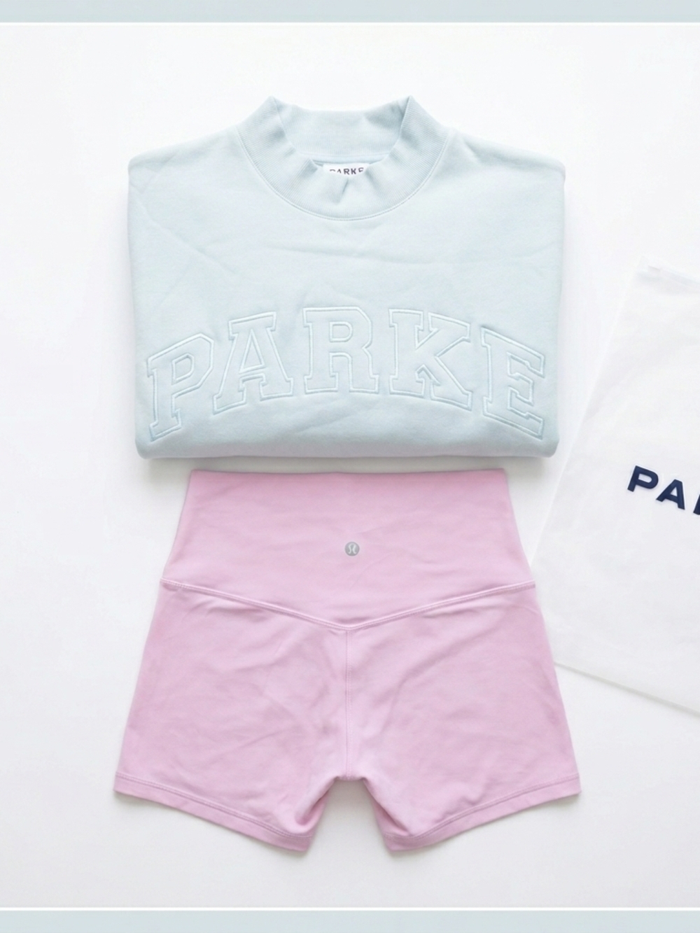 PARKE Varsity Crewneck NWB & Lululemon Align Shorts Set